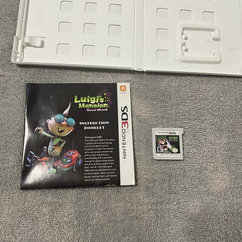 Nintendo Luigi's Mansion Dark Moon 3DS Game White Case Manual Included - Picture 4 of 6